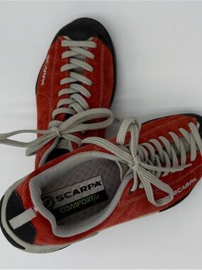 Scarpa Bitter Orange Colorway Suede Lace-Up Mojito Sneaker